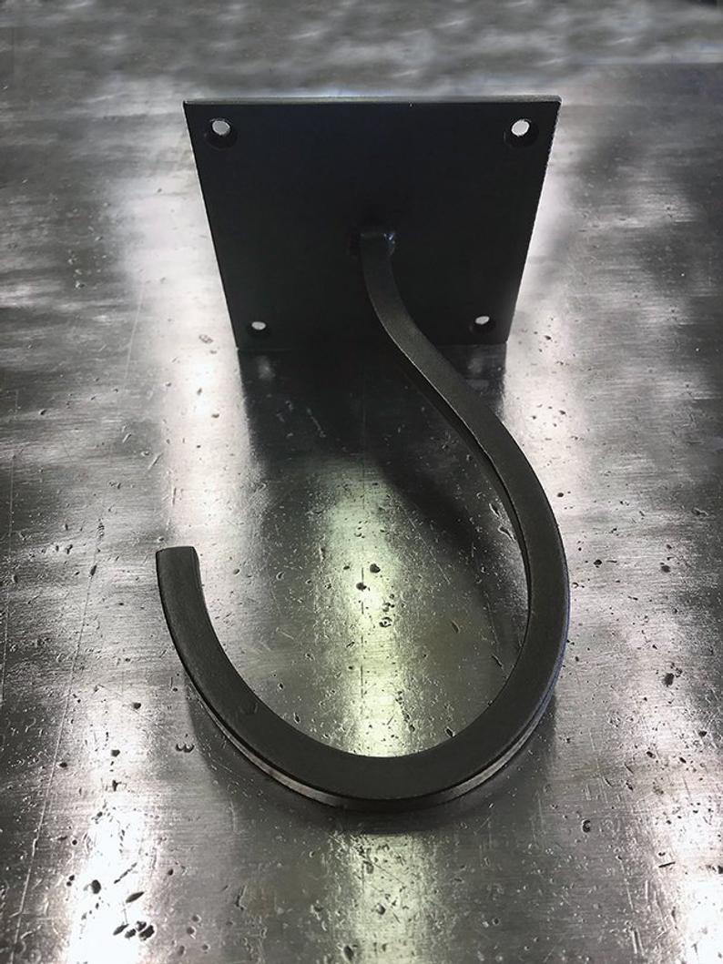 Wall or Ceiling Mounted Hook, Plant Hook Large / Bright Brushed Steel