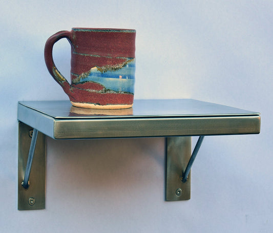 steel bathroom shelf