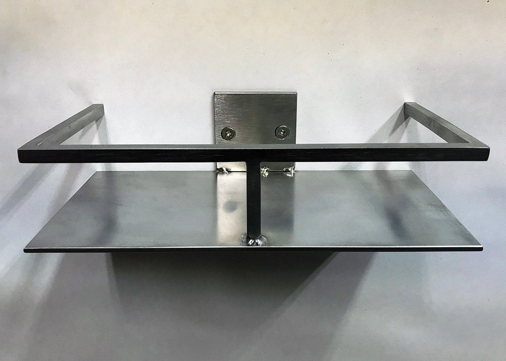 contemporary steel shelf for kitchen or bath 2 x 2 series , modern steel storage shelf