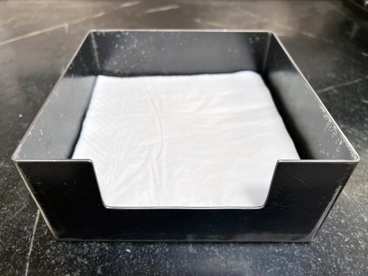 Square steel napkin holder