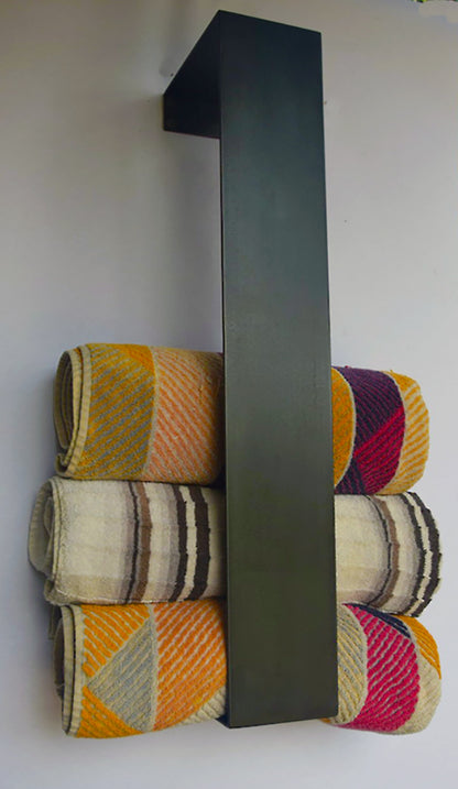 wall mounted steel towel holder