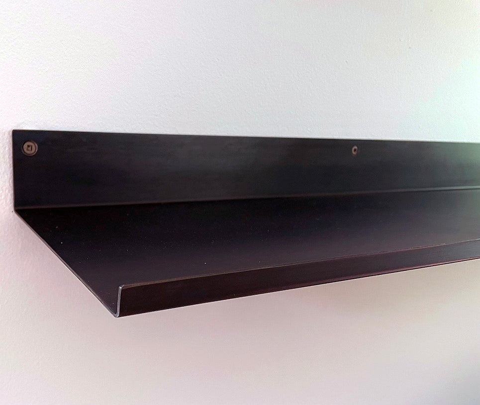 bent sheet steel shelf, kitchen or bathroom industrial style shelf