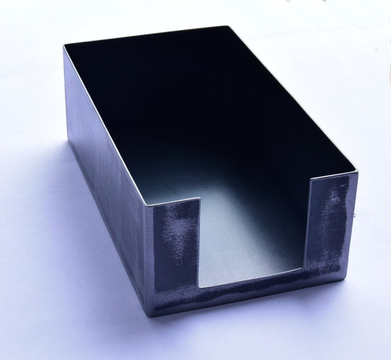 Raw Steel Steel Napkin Holder