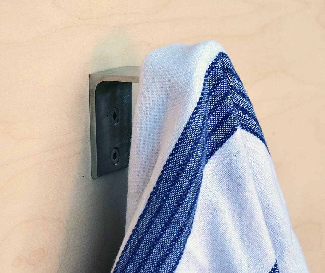 Narrow Steel Towel or Robe hook #2, Towel Hanger, Modern Wall Hook