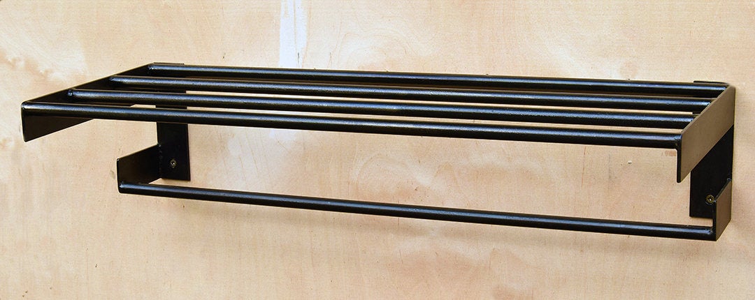 steel bathroom towel rack / shelf
