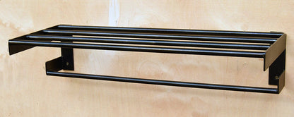 steel bathroom towel rack / shelf