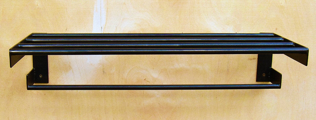 steel bathroom towel shelf
