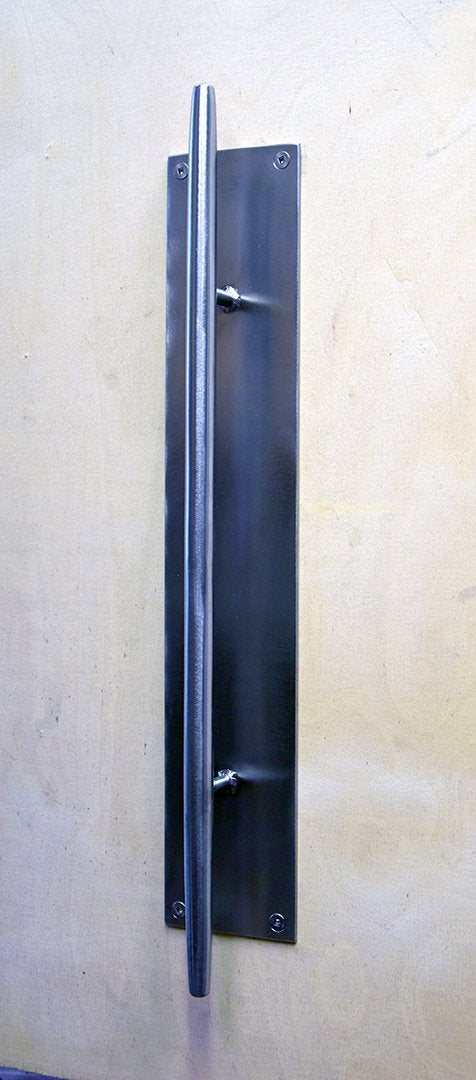 Blackened Steel Steel Barn Door Handle: Modern  Door Pull