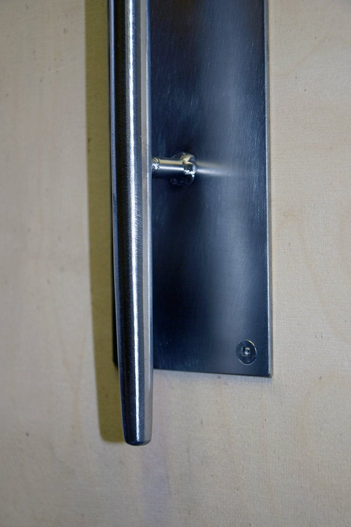Blackened Steel Steel Barn Door Handle: Modern  Door Pull