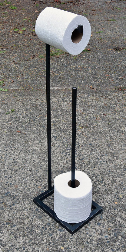 free standing toilet paper holder with roll storage
