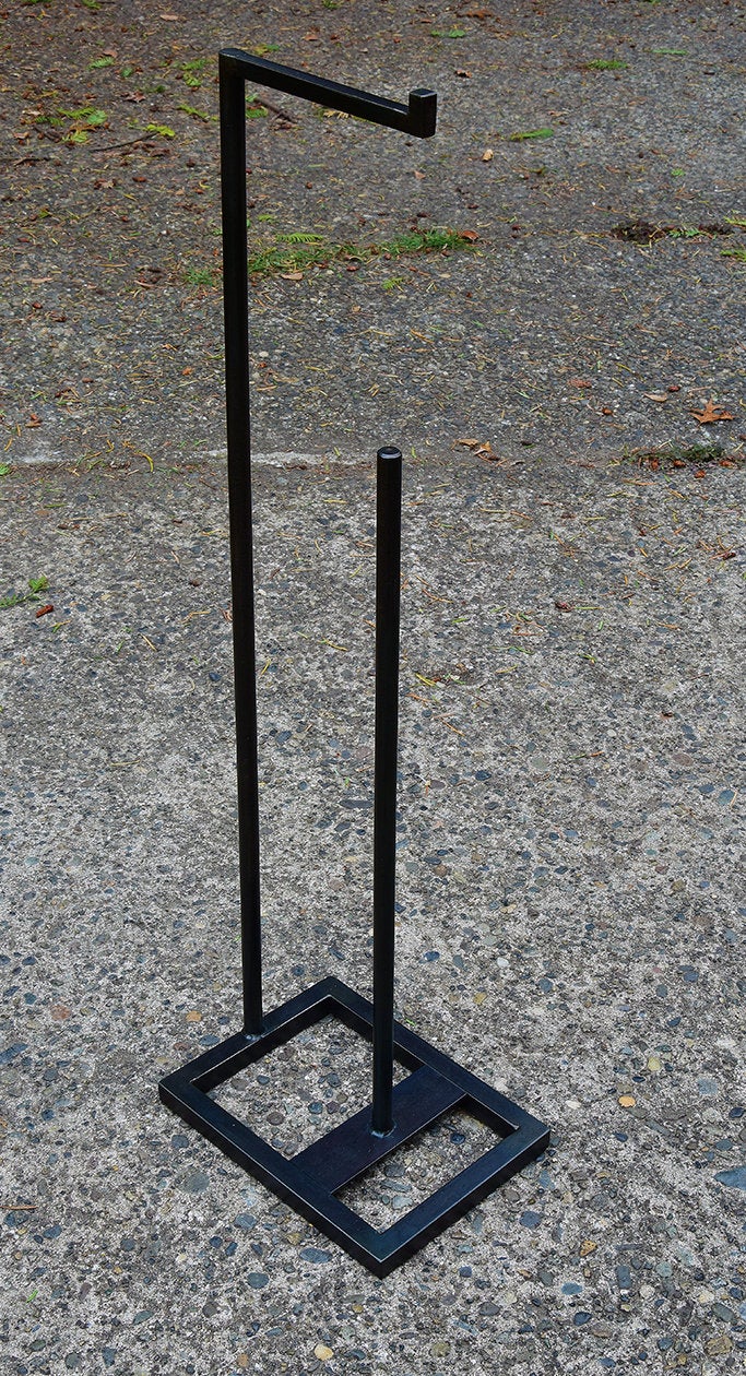 free standing toilet paper holder with roll storage