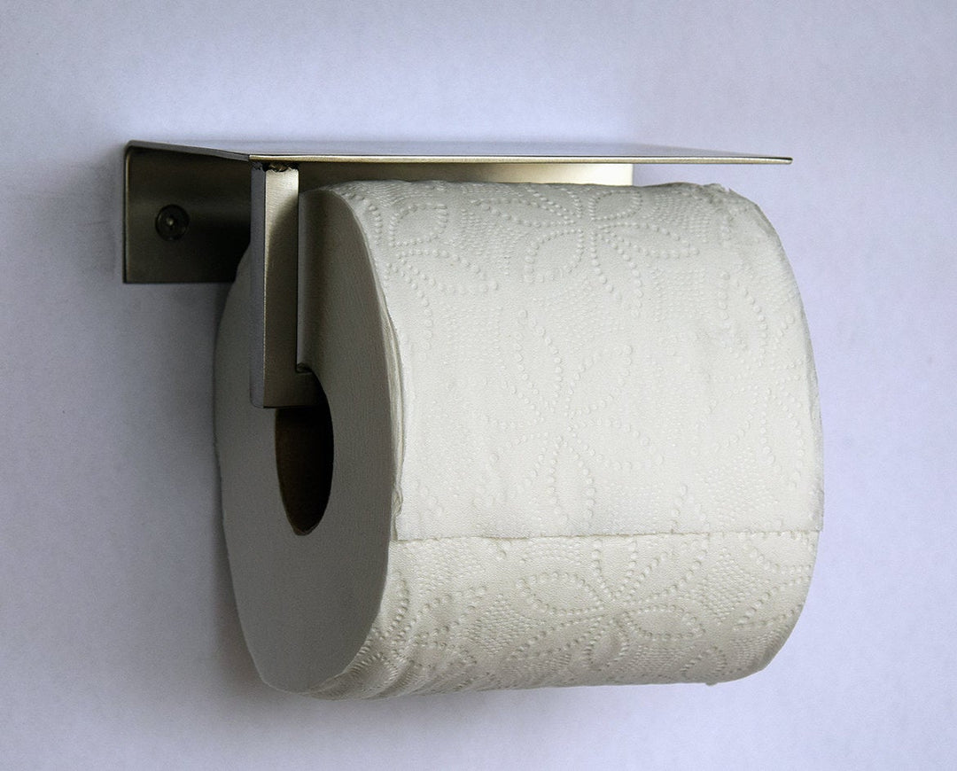Steel Toilet Paper Holder W/ Shelf