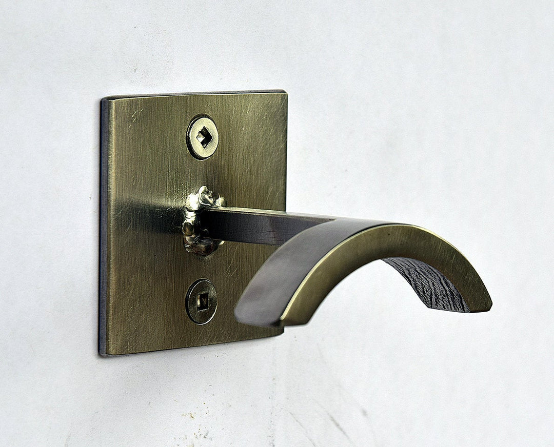 curved steel towel / robe hook 2 x 2 series , steel towel hanger